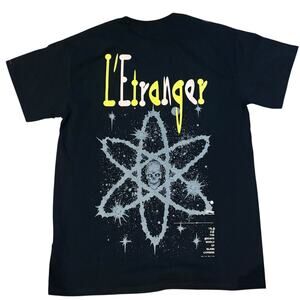 Glass Cypress Black Tee L'Entranger Skull Back Graphic Beads Small NWOT